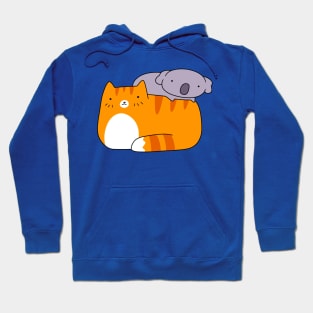 Orange Tabby Cat and Koala Hoodie